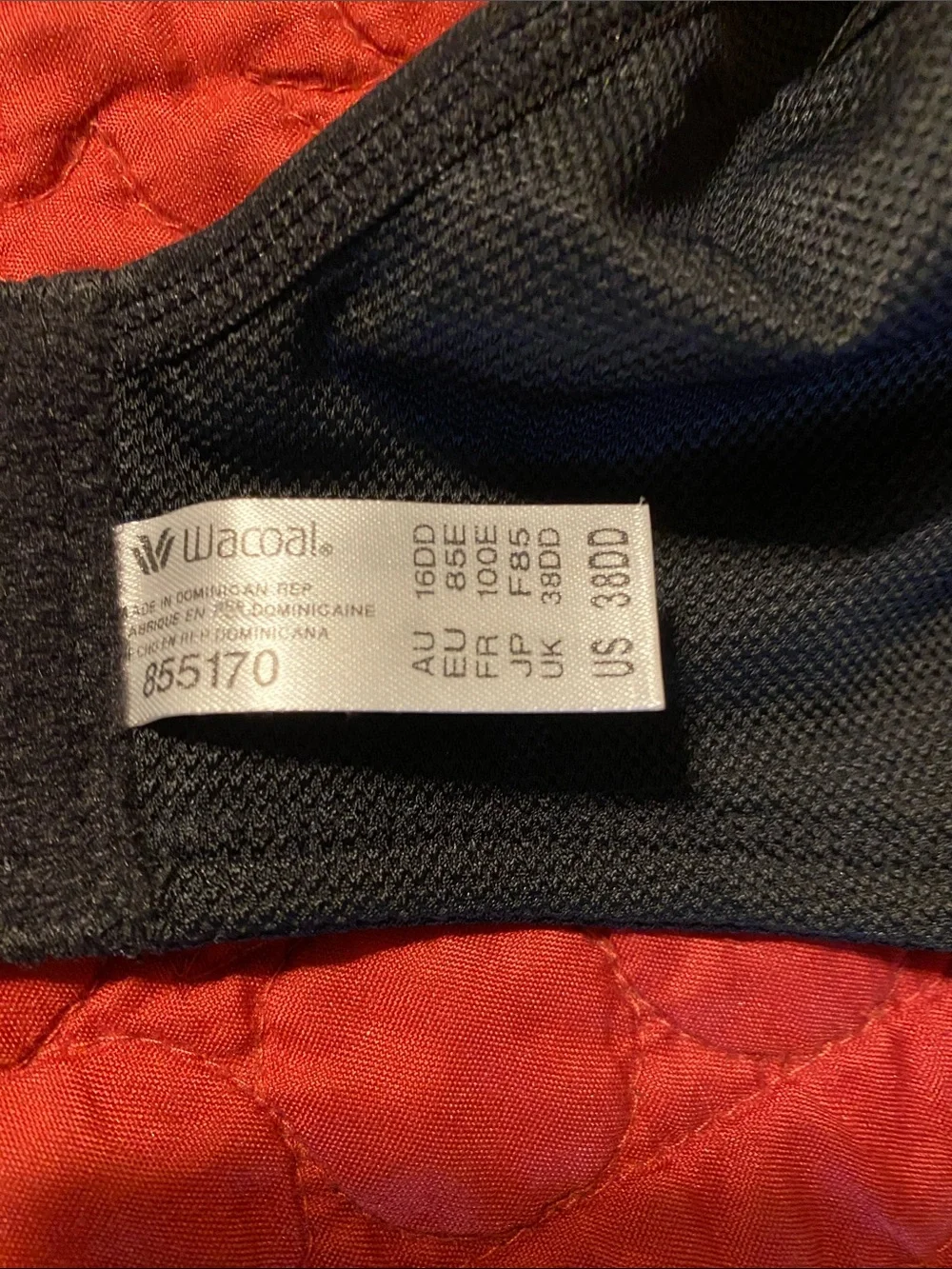 Wacoal Black Underwire Sport Bra with Supportive Cups
